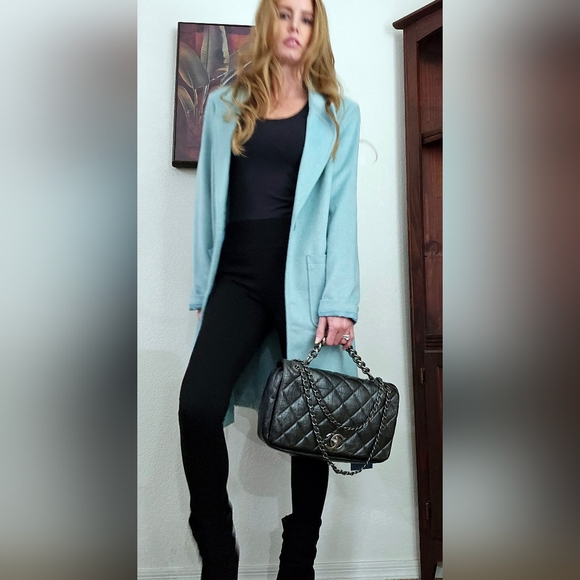 CHANEL Flap Bag Aged Calf Skin Maltese Leather Single Flag Purse Chain Handle - Picture 13 of 17